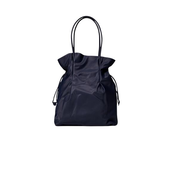 Aritzia Handbags - Aritzia Babaton Commute Tote Navy Nylon Cinch Quiet Luxury Minimalist Bag